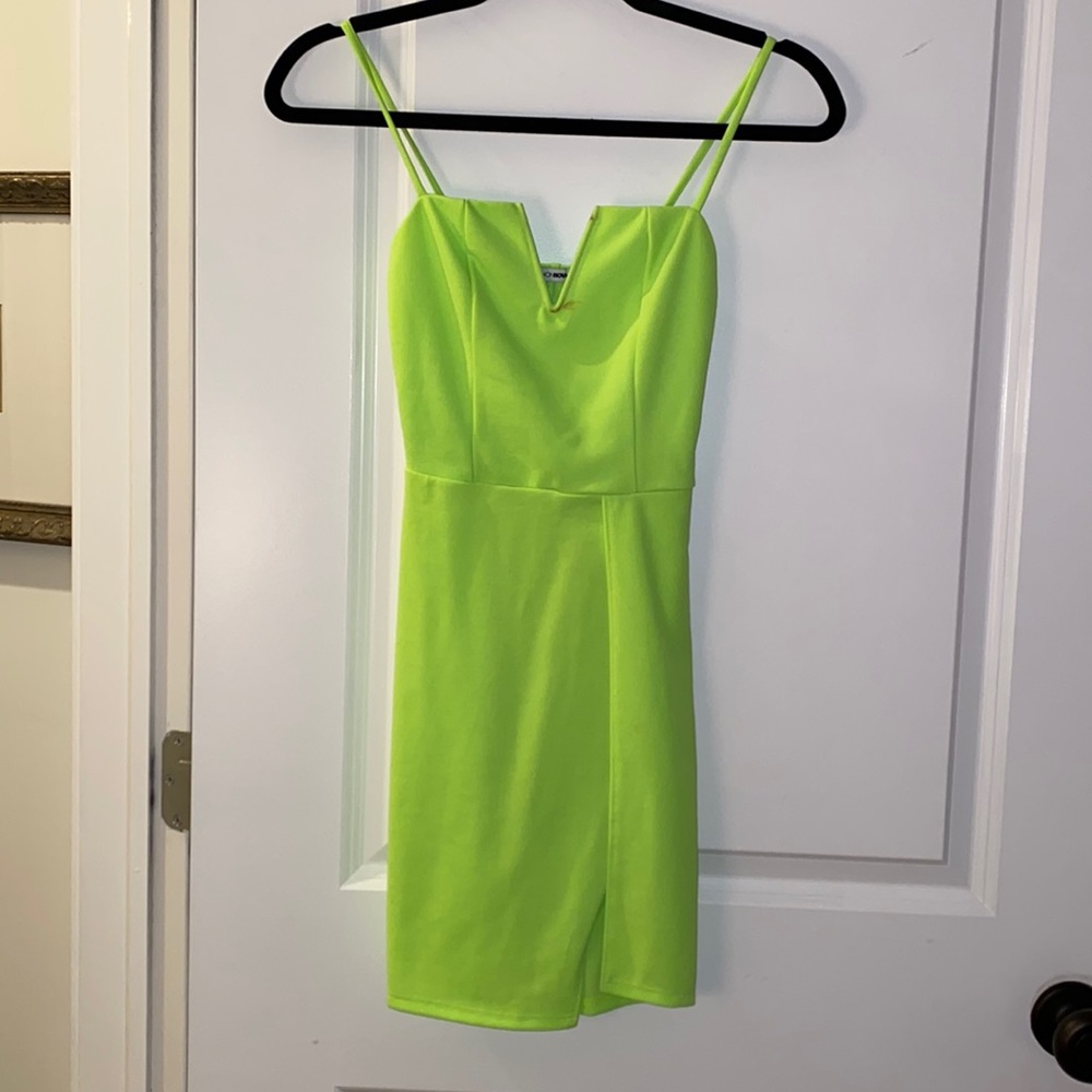 Neon Green Mini Dress